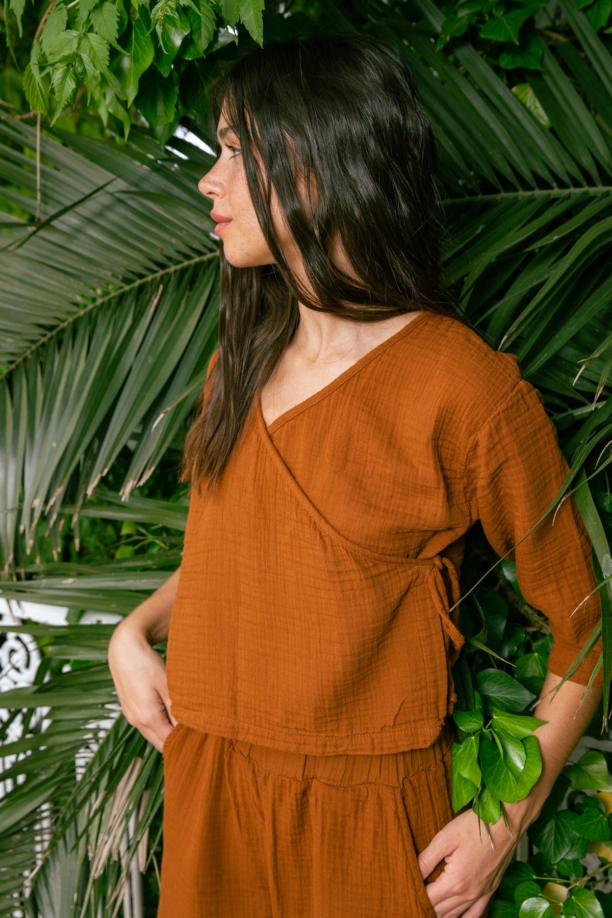Handarte Los Angeles-Tarçın Müslin Wrap Top-Top-5-milagron.live
