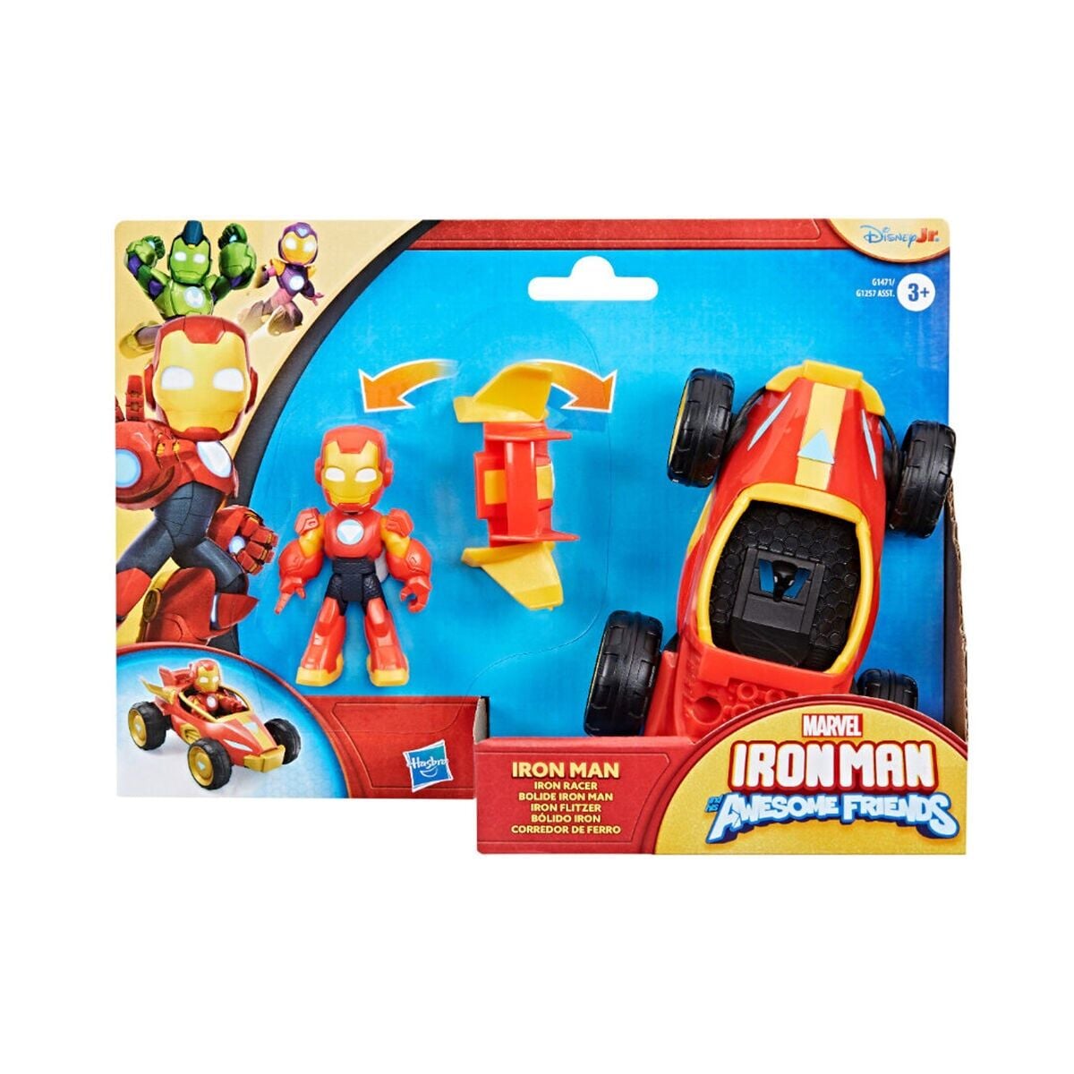 G1471 Iron Man And His Awoesome Friends Araç Ve Figür Oyun Seti +3 Yaş