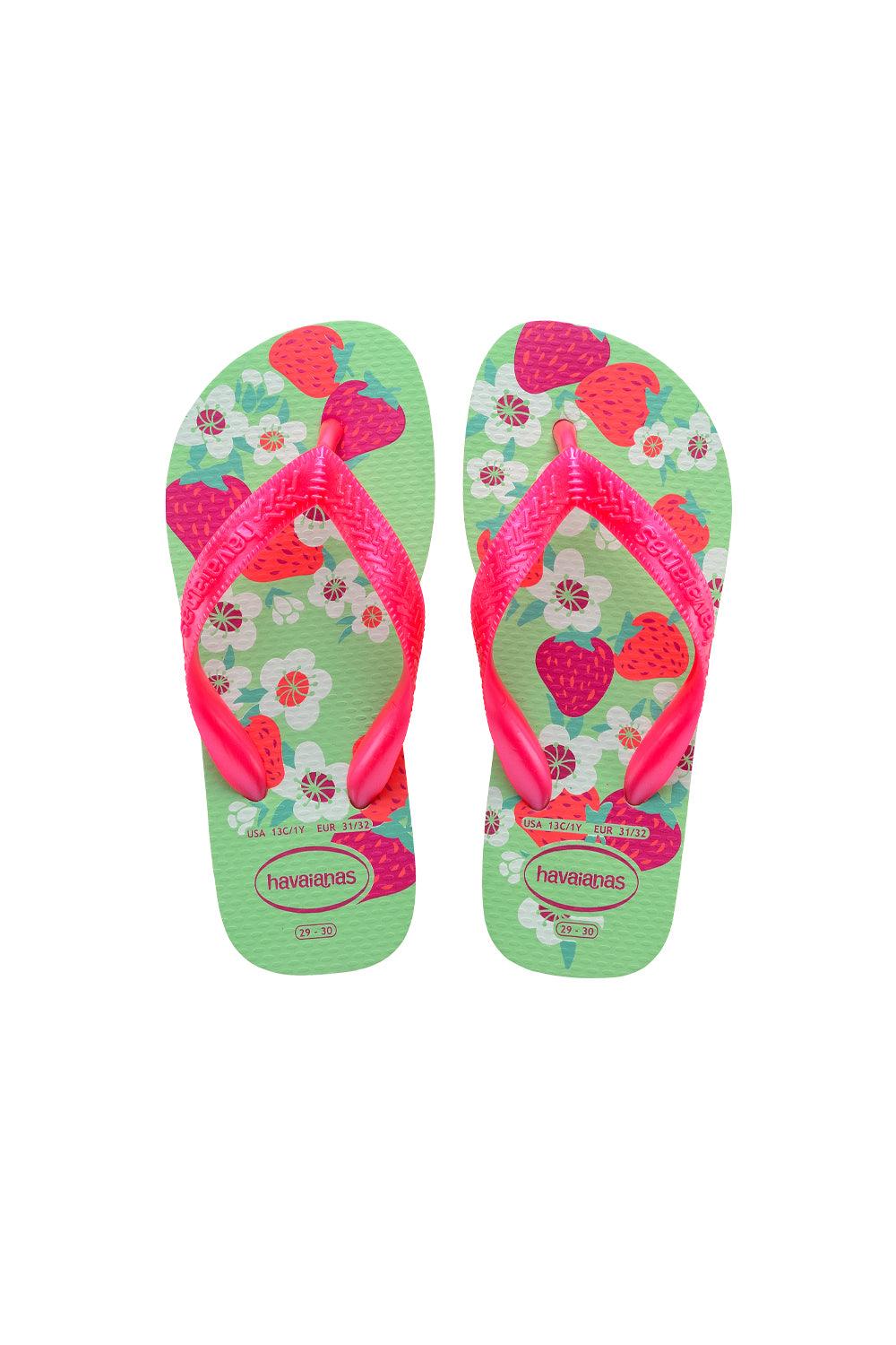 Havaianas-Kids Flores Green Garden-Sandalet & Terlik-1-milagron.live