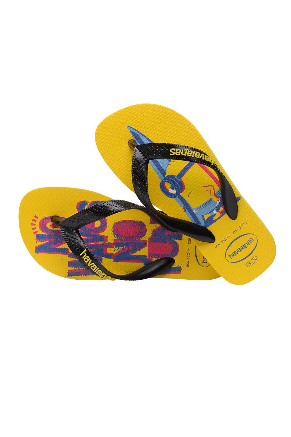 Havaianas-Kids Minions Yellow/Black/Yellow-Sandalet & Terlik-4-milagron.live