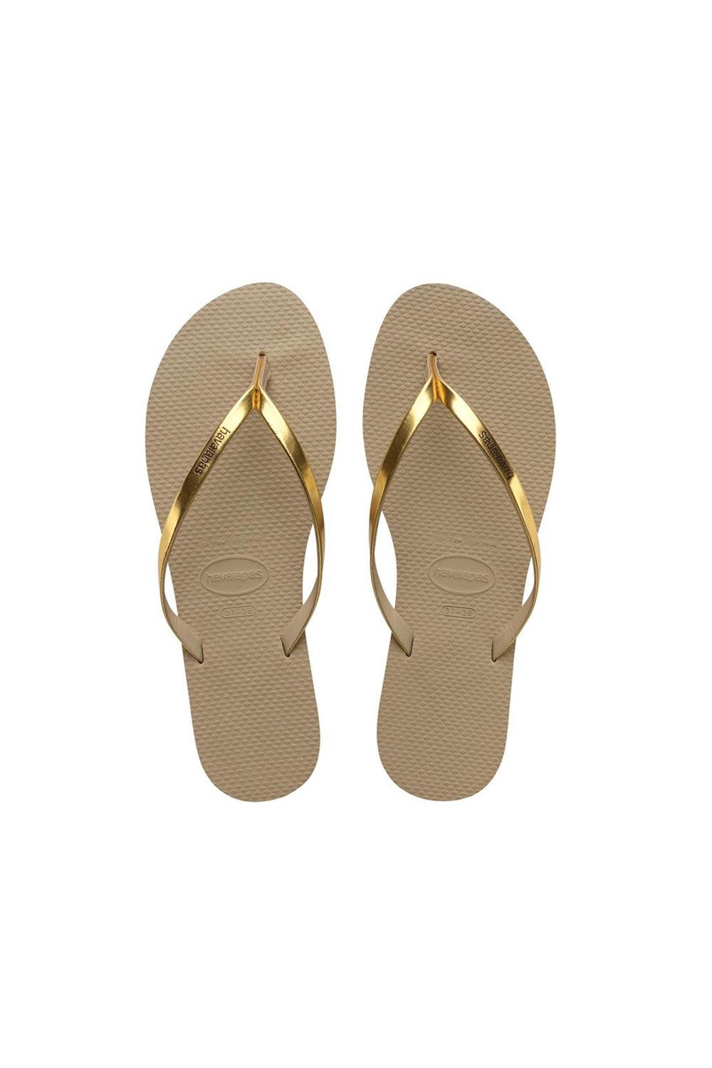 Havaianas-You Metallic Golden Sand-Sandalet & Terlik-3-milagron.live