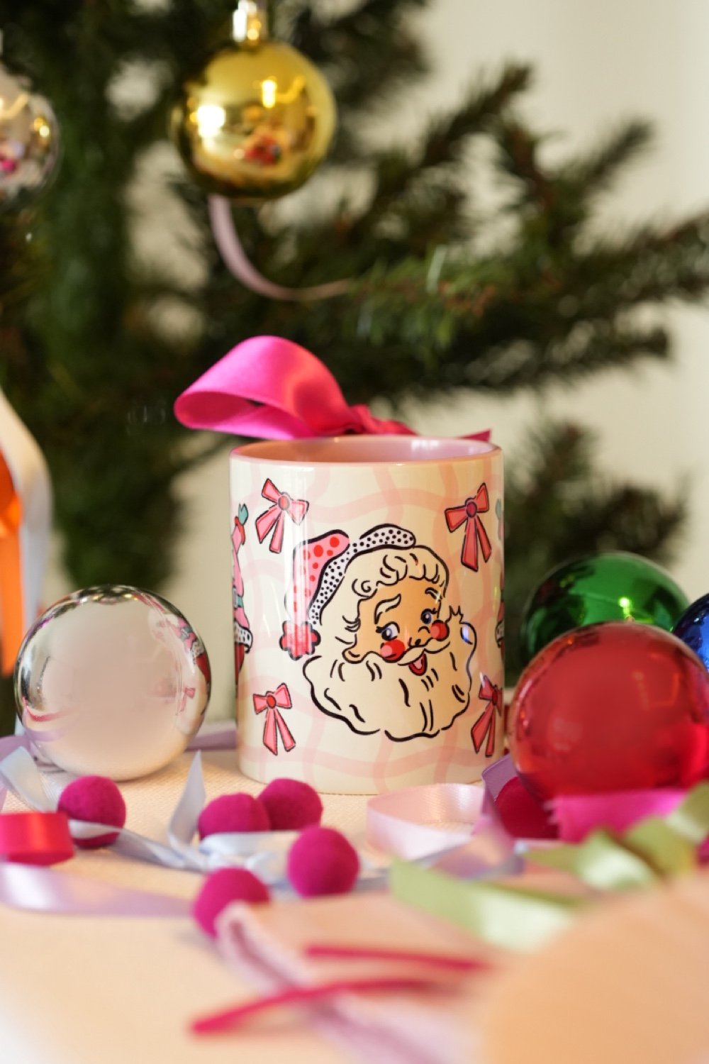 Hello Melody-Pink Santa Kupa-Bardak-3-milagron.live