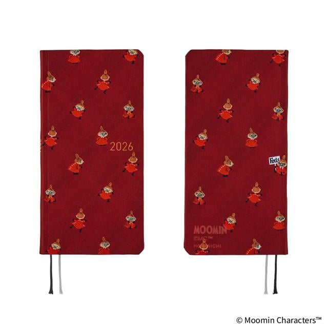 Hobonichi Techo Weeks English Slim Schedule Book - Little My : 2026 Monday Start Deep Red