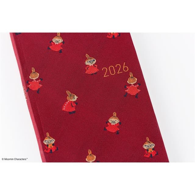 Hobonichi Techo Weeks English Slim Schedule Book - Little My : 2026 Monday Start Deep Red