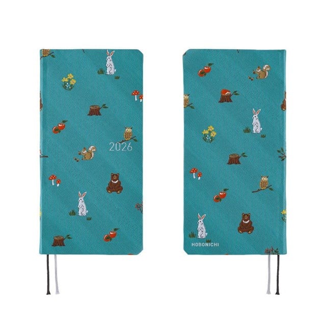 Hobonichi Ajanda Techo Weeks - Japanese - Bow & Tie: In The Forest - 2026 Jan Start