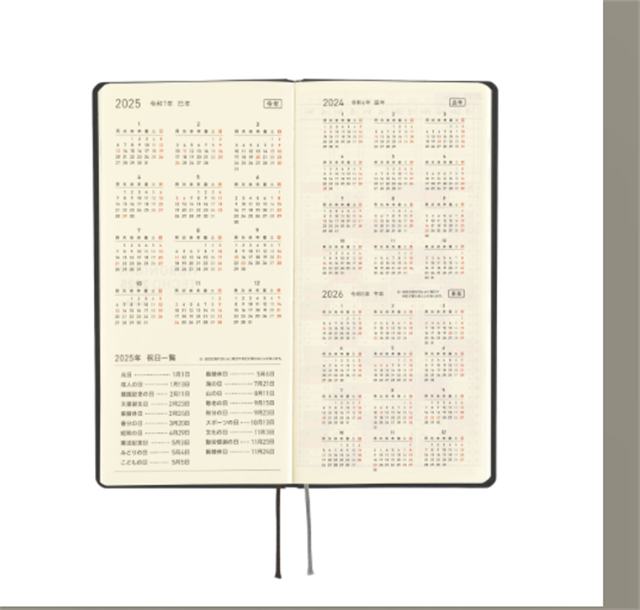 Hobonichi-Hobonichi Techo Weeks 2025 Paper Series: Black Gingham-Çizgili-11-milagron.live