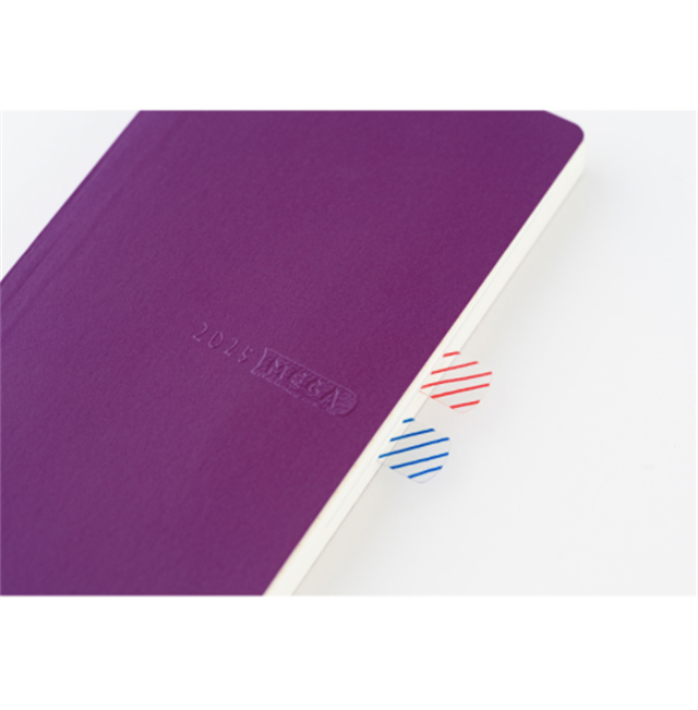 Hobonichi-Hobonichi Techo Weeks Mega B6 Deri Kapak Slim Colors: Rich Purple-Çizgili-5-milagron.live