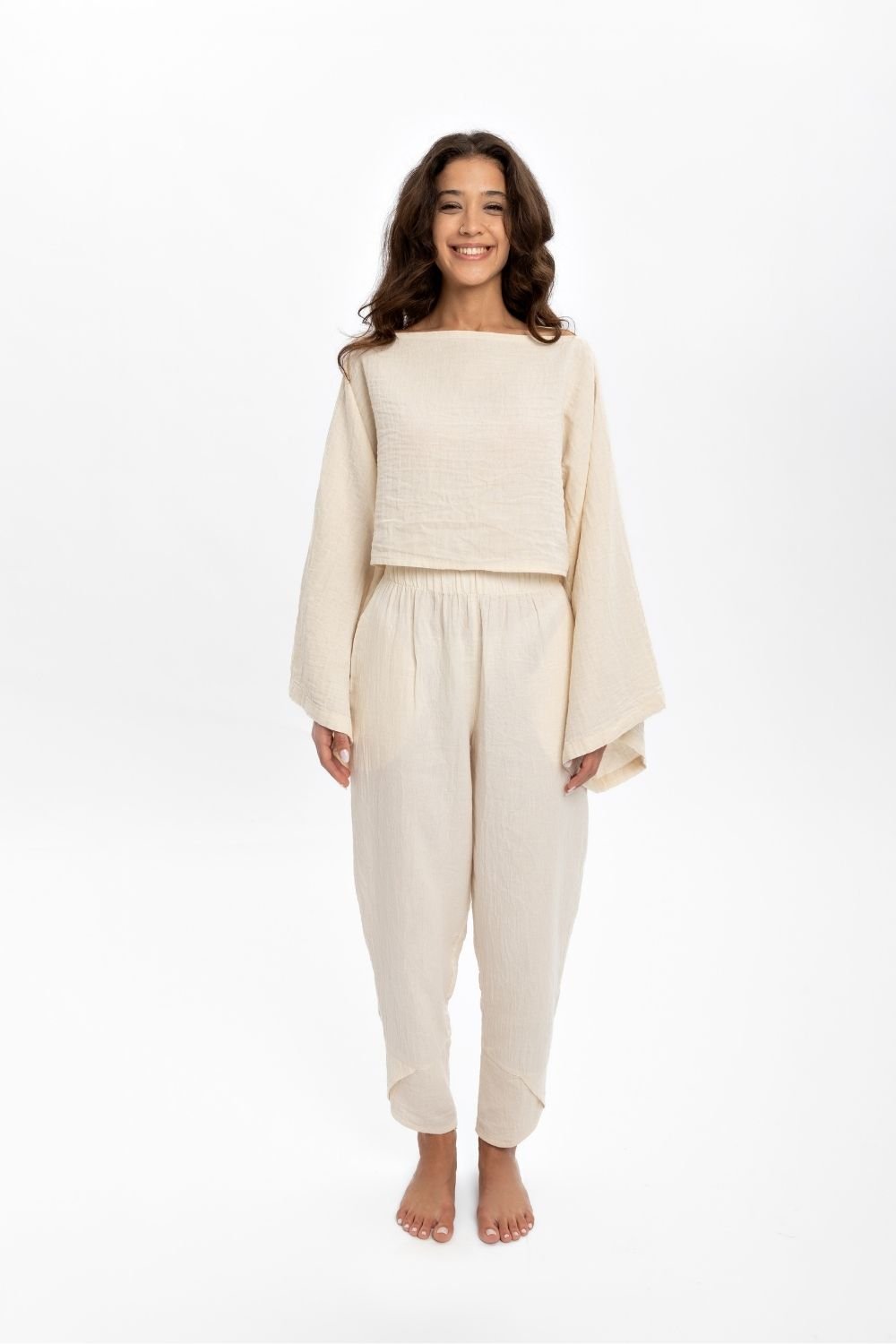 Husufi-Naturel Crop Bluz-Top-4-milagron.live