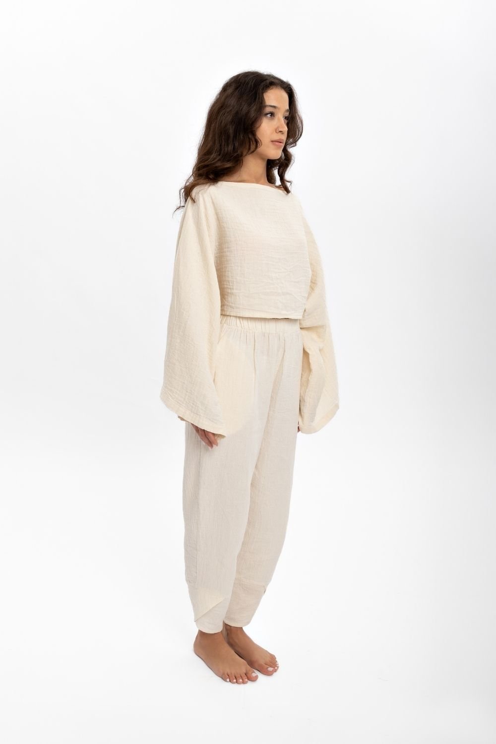 Husufi-Naturel Crop Bluz-Top-5-milagron.live