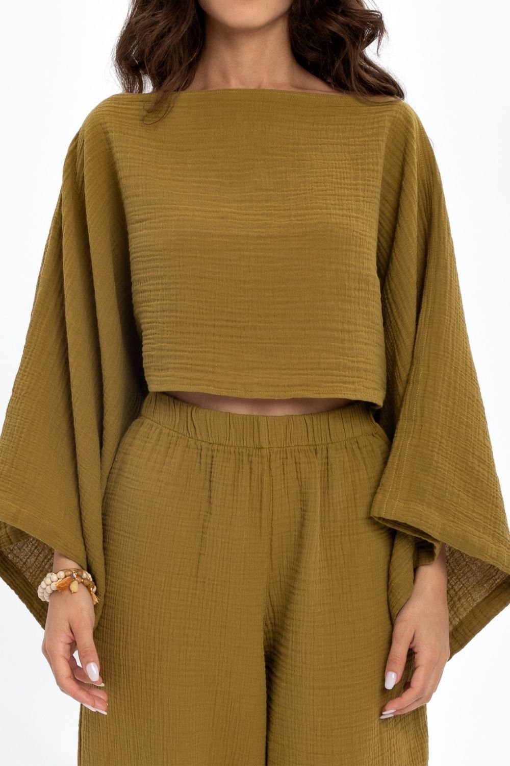 Husufi-Yeşil Crop Bluz-Top-4-milagron.live