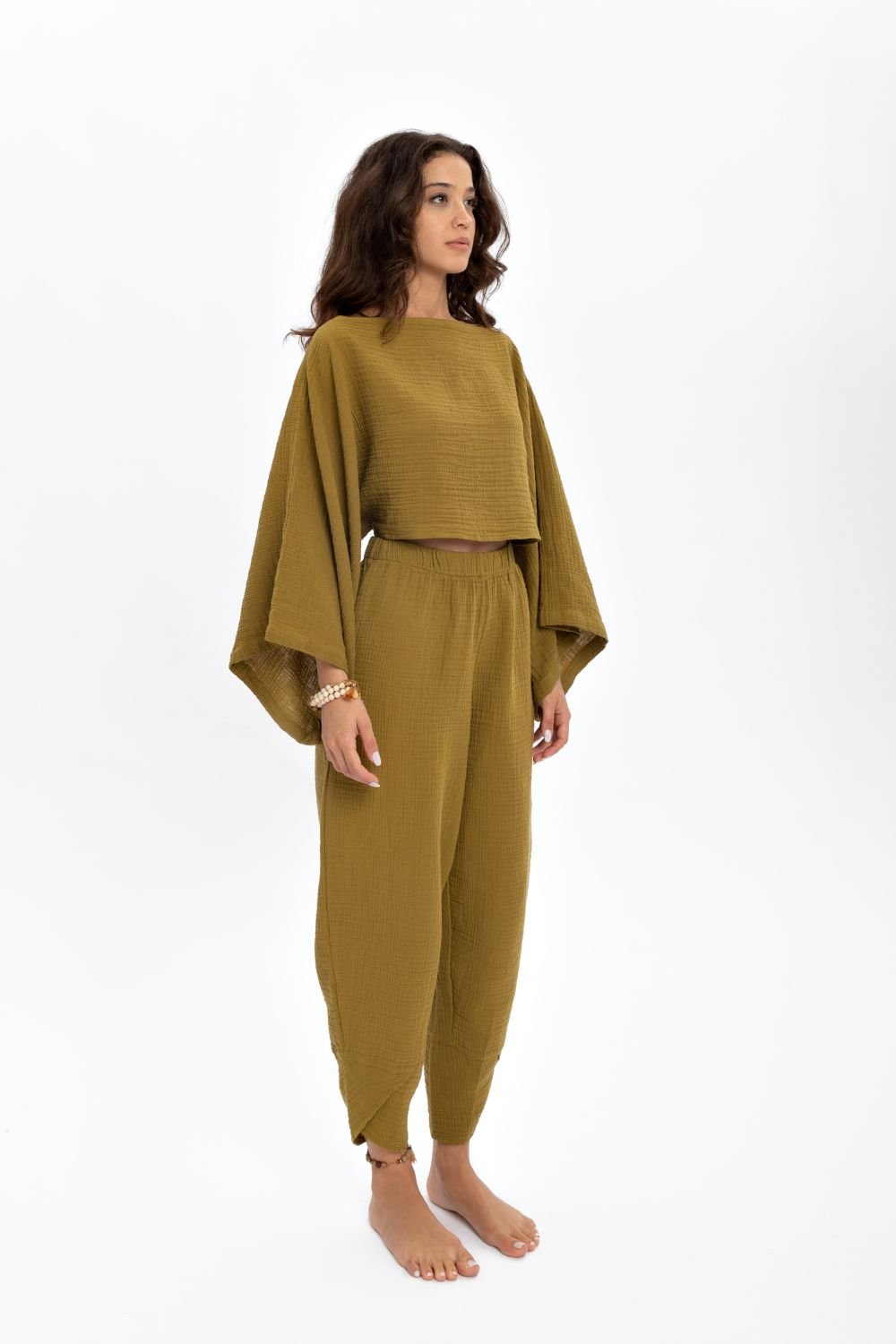 Husufi-Yeşil Crop Bluz-Top-6-milagron.live