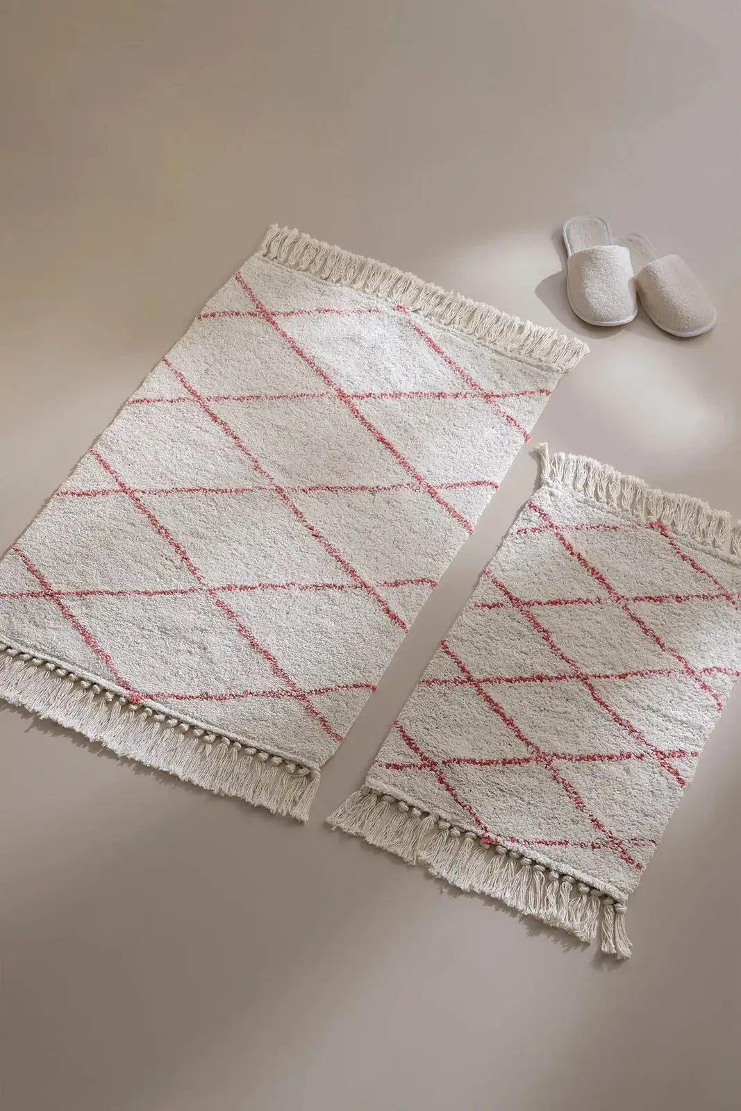 İRYA-Grace 2’Li Takım Banyo Paspası %100 Pamuk 40X60 + 60X90-Paspas-3-milagron.live