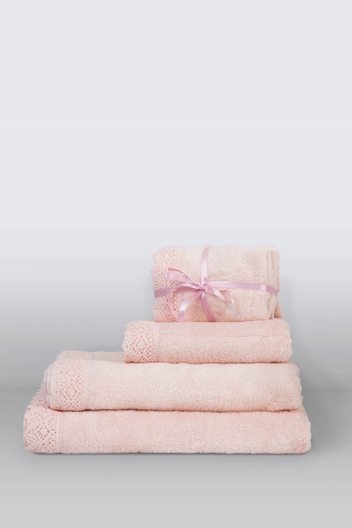 İRYA-Lacy Banyo Havlusu 90X150 Cm Pembe-Havlu & Havlu Setleri-4-milagron.live