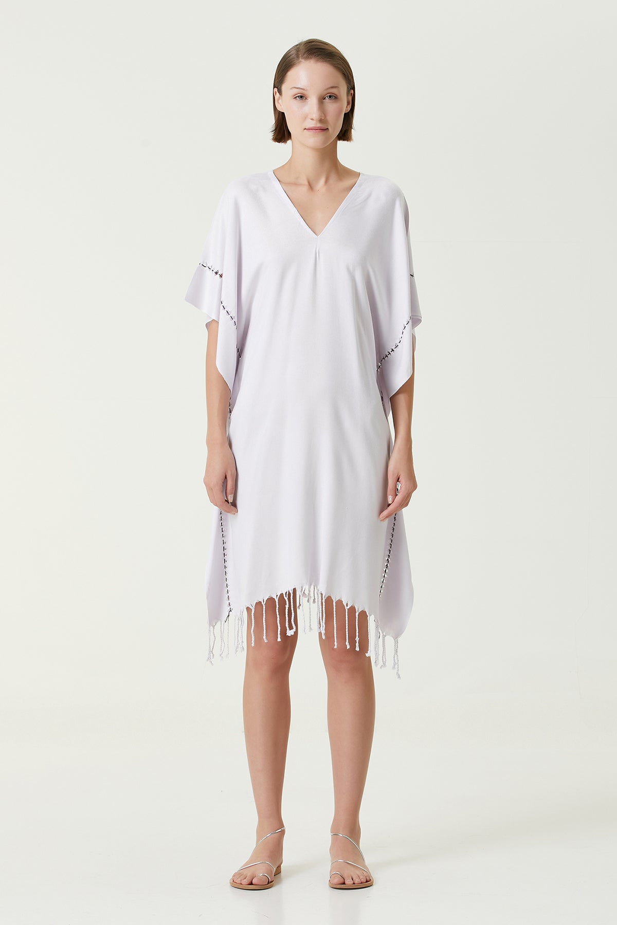 İRYA-Layla V Yaka Elbise Lila-Elbise-5-milagron.live