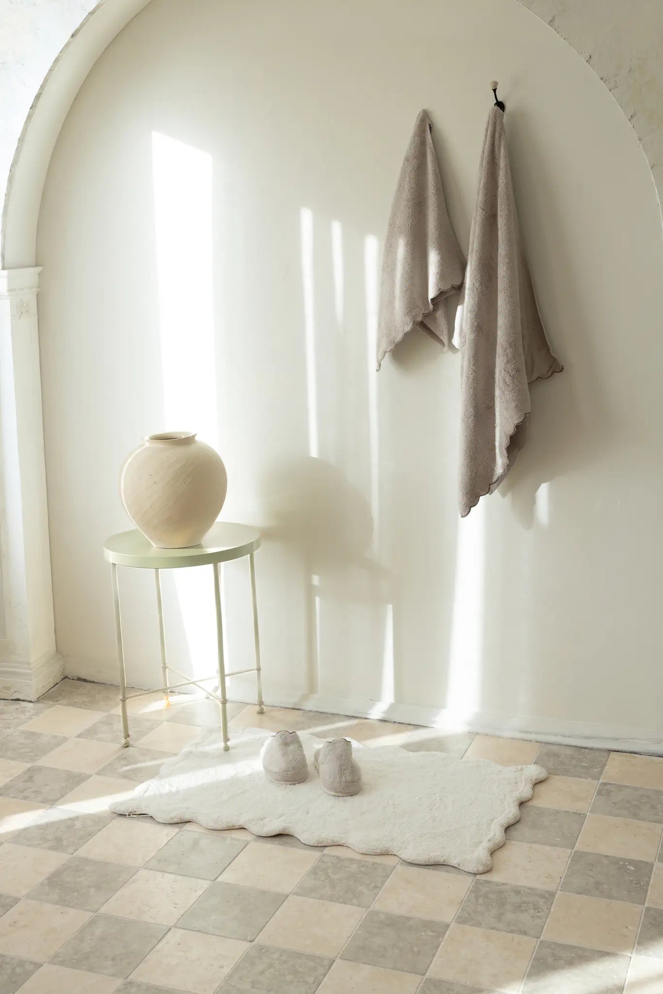 Lindy Bambu Kalın Tabanlı Havlu Terlik Cool Gray