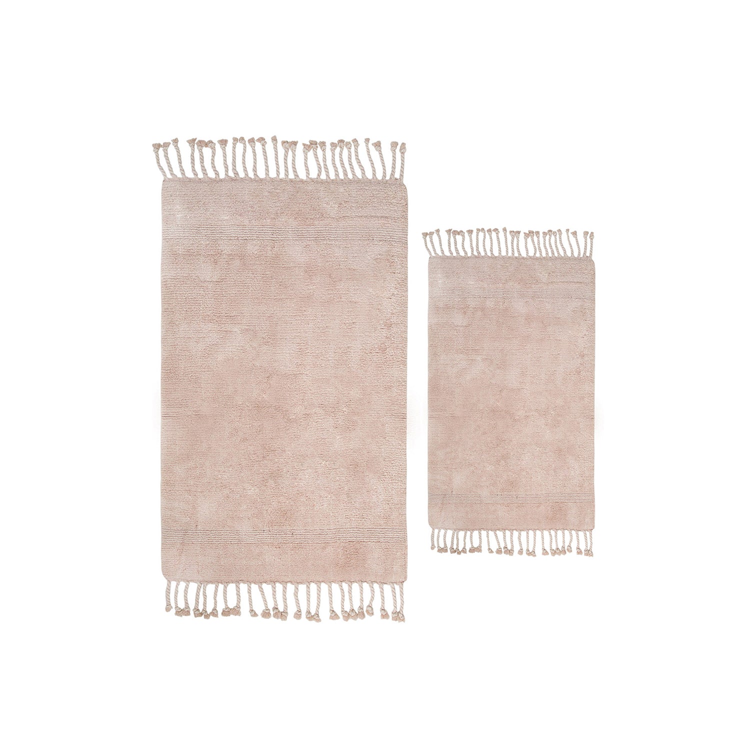 İRYA-Paloma 2’Li Takım Banyo Paspası %100 Pamuk 40X60 + 60X90 Pembe-Paspas-2-milagron.live