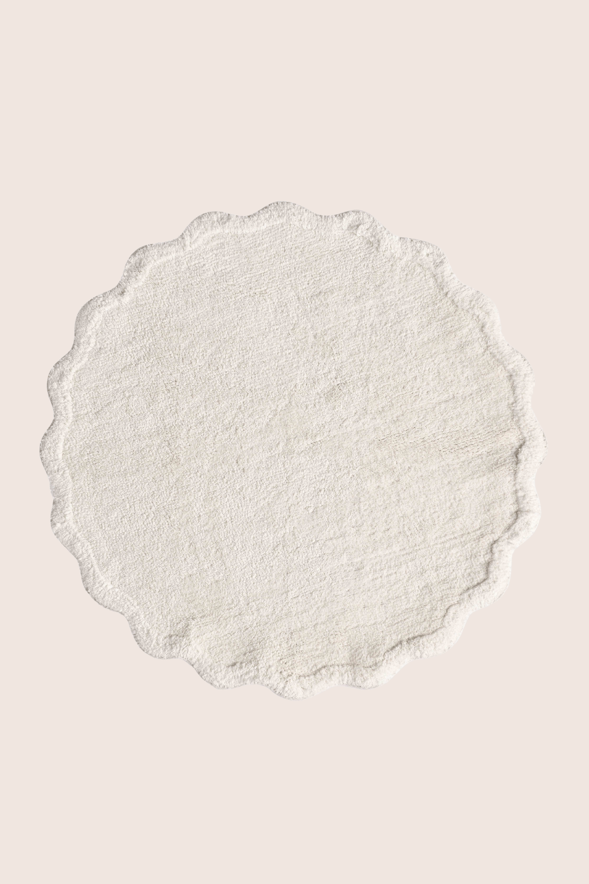 İRYA-Scallop Yuvarlak Banyo Paspası Bambu 90X90 Ekru-Paspas-4-milagron.live