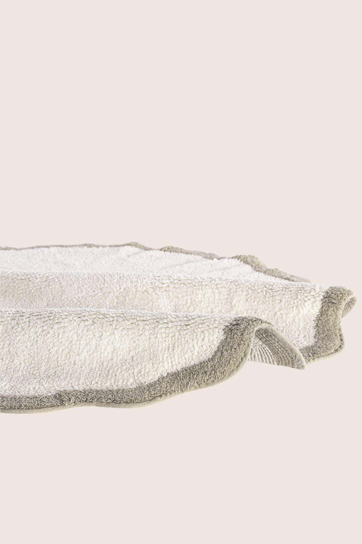 İRYA-Scallop Yuvarlak Banyo Paspası Bambu 90X90 Yeşil-Paspas-4-milagron.live