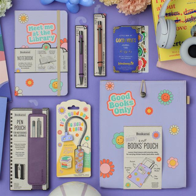 If-Bookaroo Books & Stuff Pouch Kitap&Defter Kılıfı It's A Good Day-Çizgili-3-milagron.live