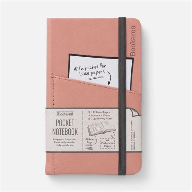 If-If Bookaroo Pocket (A6) Notebook Journal çizgili Defter Blush-Çizgili-1-milagron.live