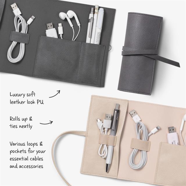 If-Bookaroo Travel Tech Tidy Kablo Düzenleyici Cream-Kablo Düzenleyici-3-milagron.live