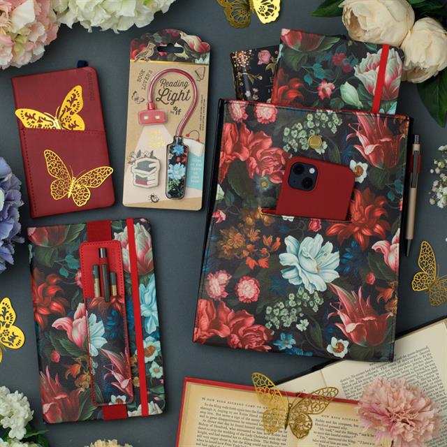 If-If Bookaroo A5 Notebook Journal çizgili Defter Dark Floral-Çizgili-3-milagron.live