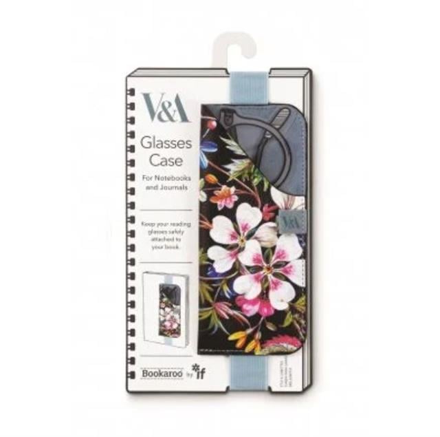 If-If Bookaroo Glasses Case Lastikli Gözlük Kılıfı Kilburn Black Floral-Kitap Ayracı-1-milagron.live