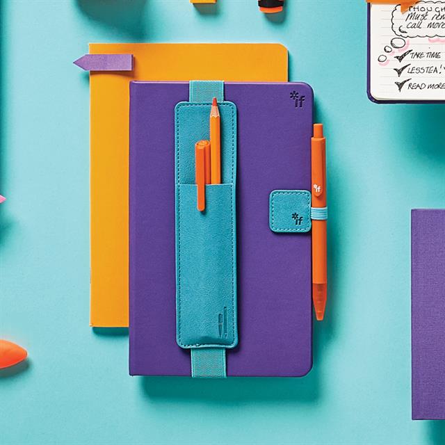 If-İf Bookaroo Pen Pouch Defter üstü Kalemlik Turquoise Turkuaz-Kitap Ayracı-5-milagron.live