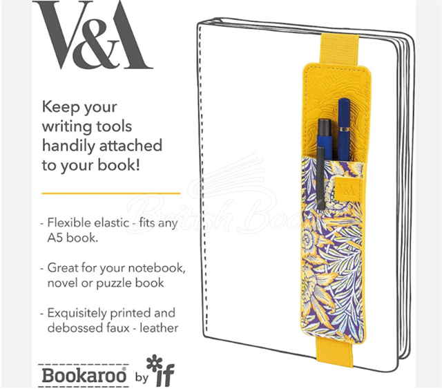 If-If Bookaroo Pen Pouch Sarı çiçekli Lastikli Kalemlik-Kitap Ayracı-3-milagron.live