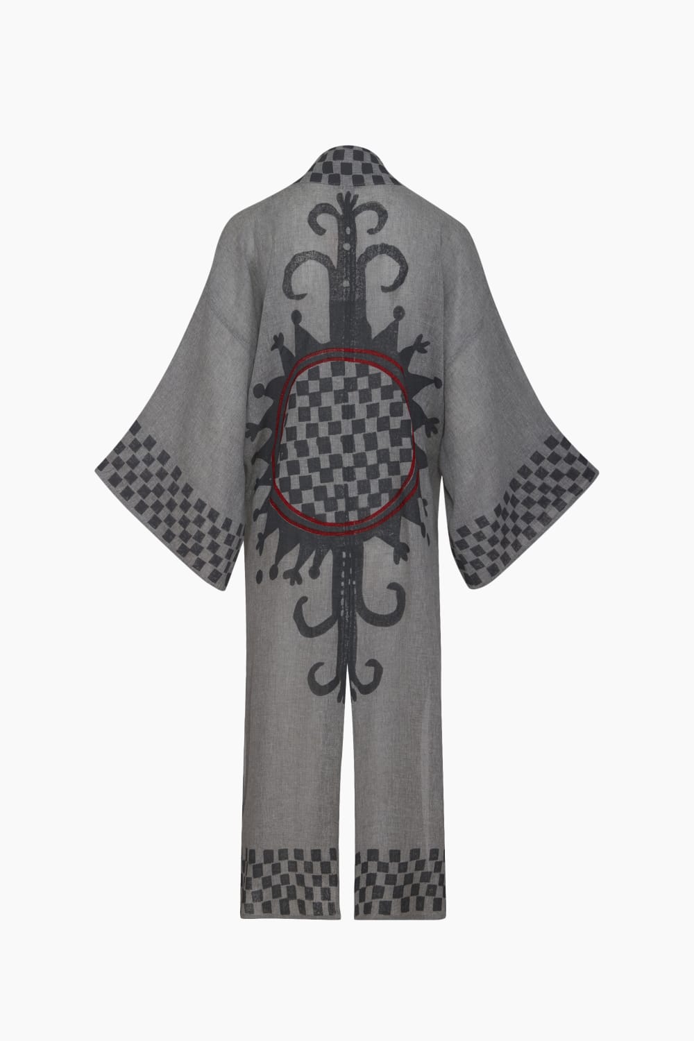 İkikız-Dama Desenli Kimono-Kimono-6-milagron.live