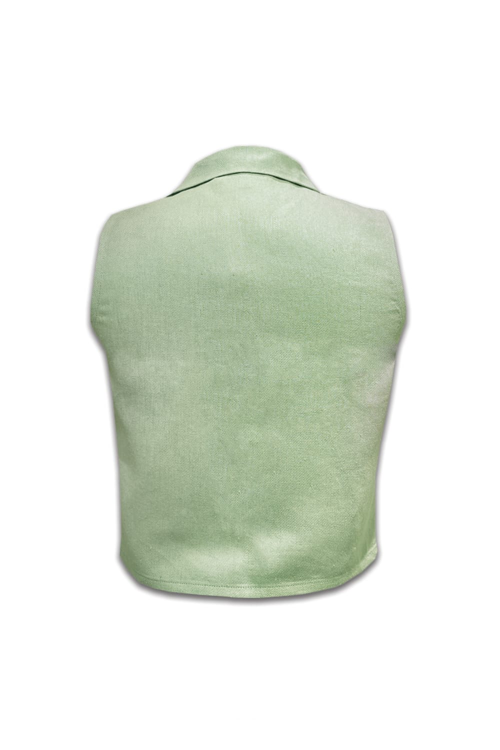 In D'Tales-Keten Soft Yeşil Crop Bluz-Bluz-2-milagron.live