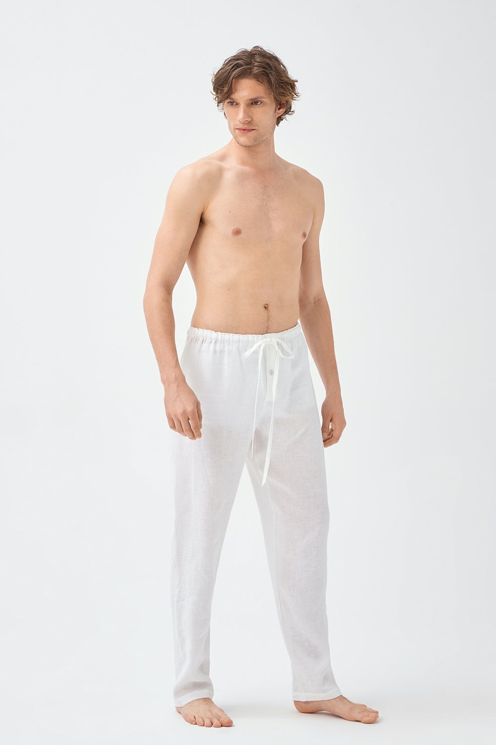 Rem Linen Pants White