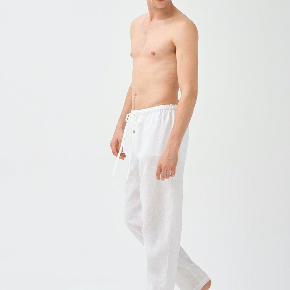 Rem Linen Pants White