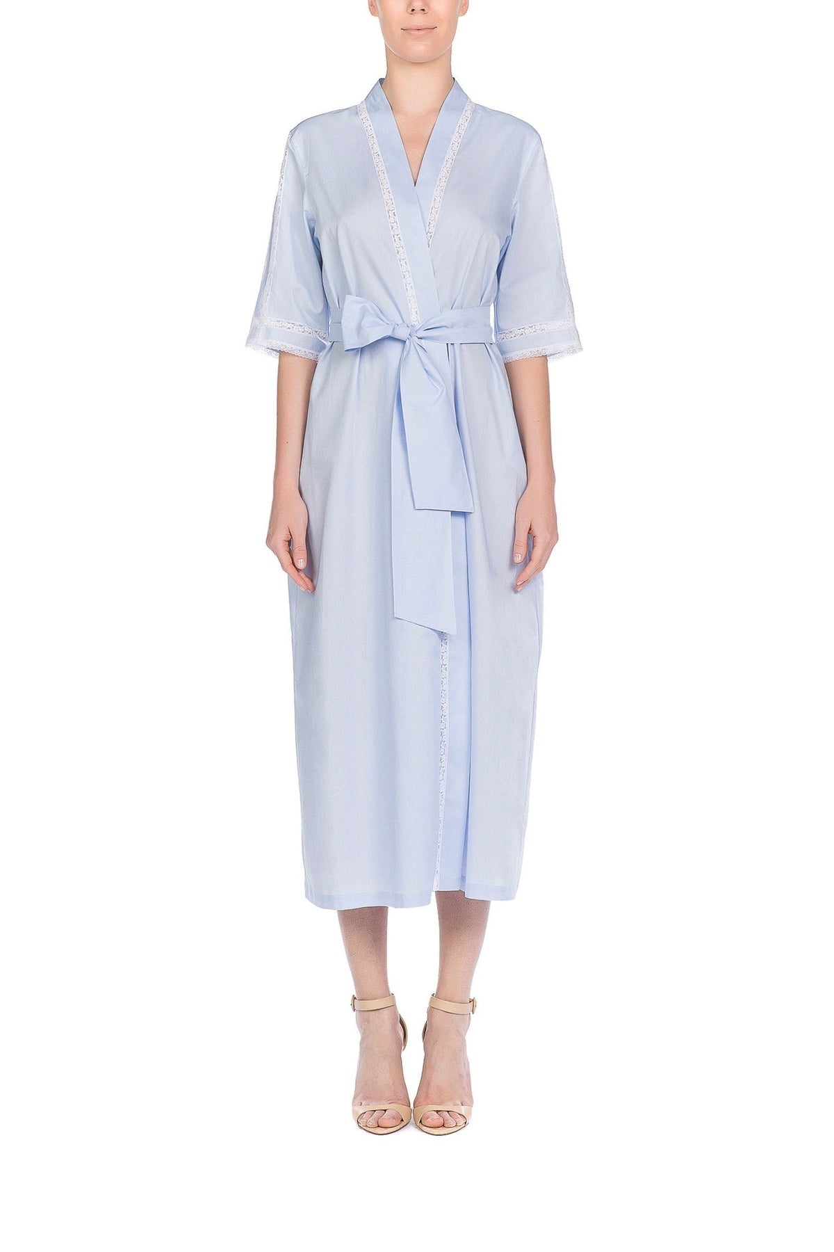 İpek Kıramer-Viboleyn Cotton Robe Blue-Sabahlık-1-milagron.live