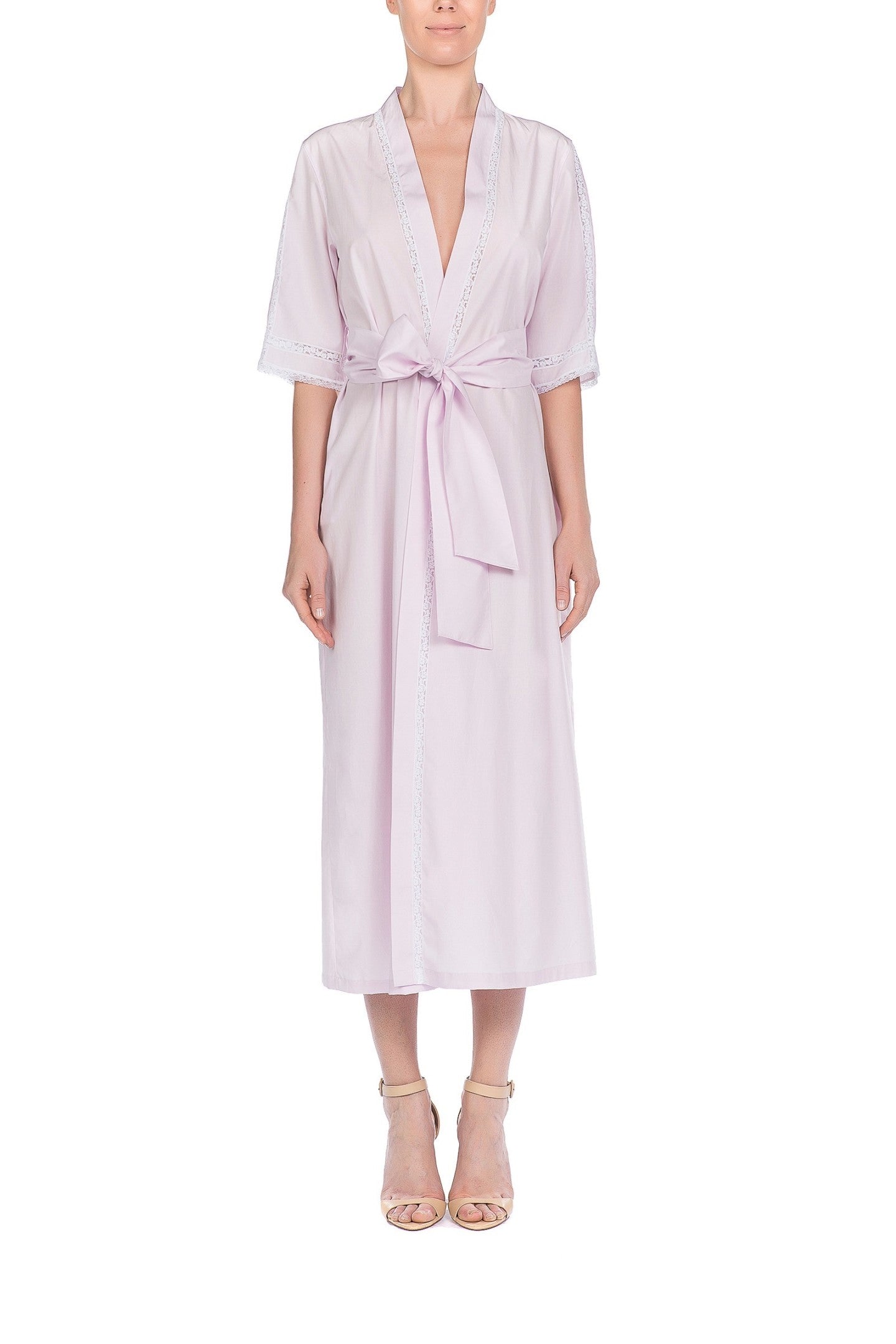 İpek Kıramer-Viboleyn Cotton Robe Pink-Sabahlık-1-milagron.live