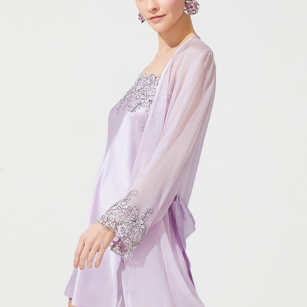 İpek Kıramer-Zen Silk Short Robe Pink-Sabahlık-3-milagron.live