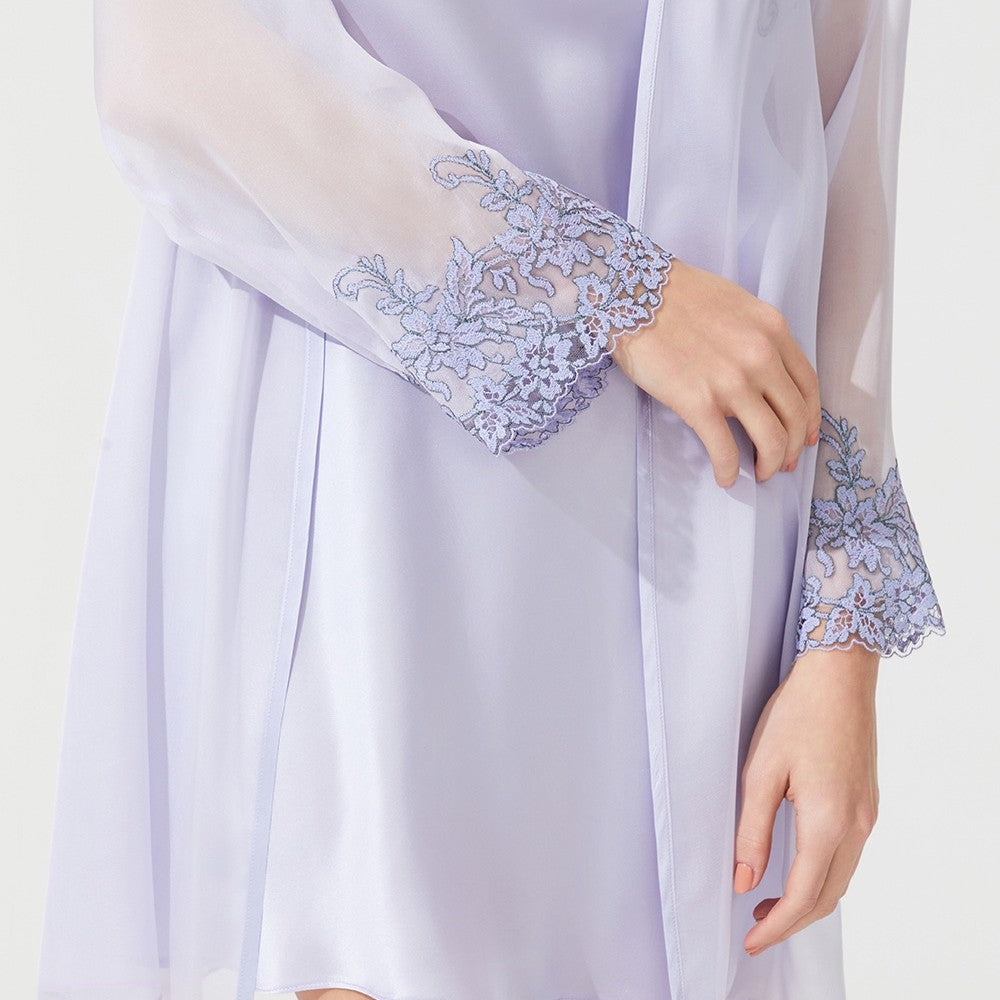 İpek Kıramer-Zen Silk Short Robe Purple-Sabahlık-2-milagron.live