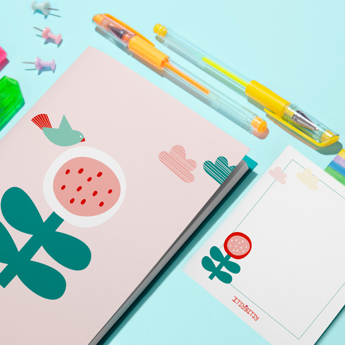Amulet Defter Ve Notluk Seti , Pembe
