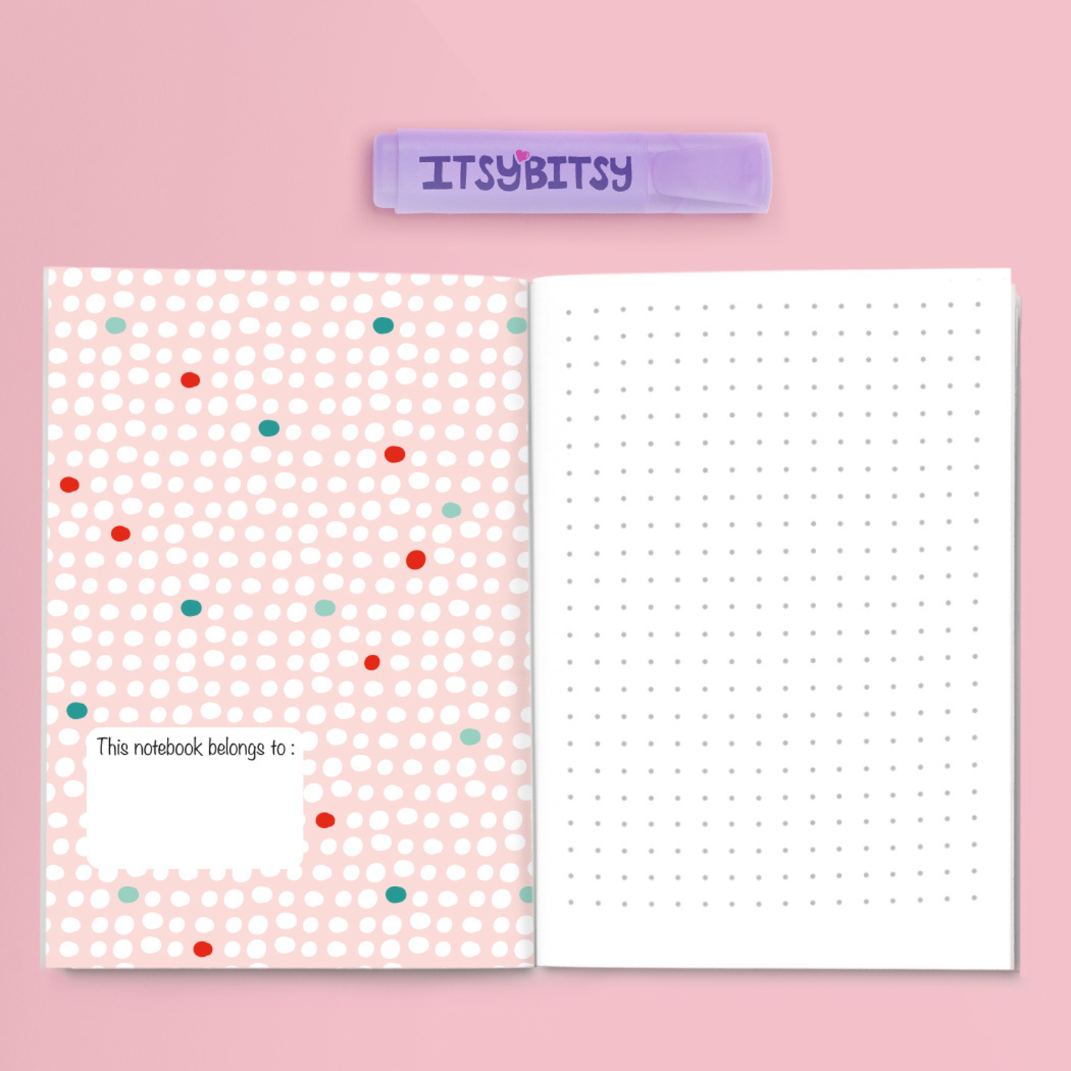 Big Flower Defter Ve Notluk Seti , Pembe