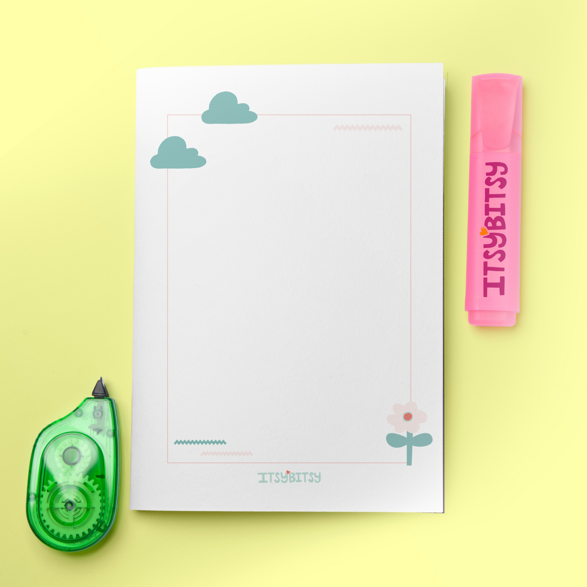 Big Flower Defter Ve Notluk Seti , Pembe
