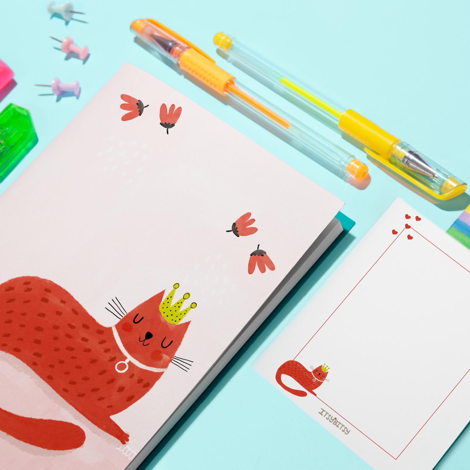 Kitty Of Queens Defter Ve Notluk Seti , Pembe