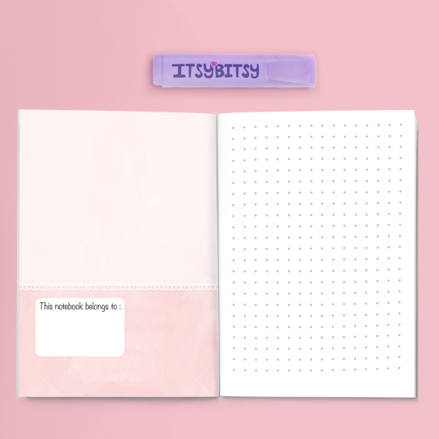 Kitty Of Queens Defter Ve Notluk Seti , Pembe