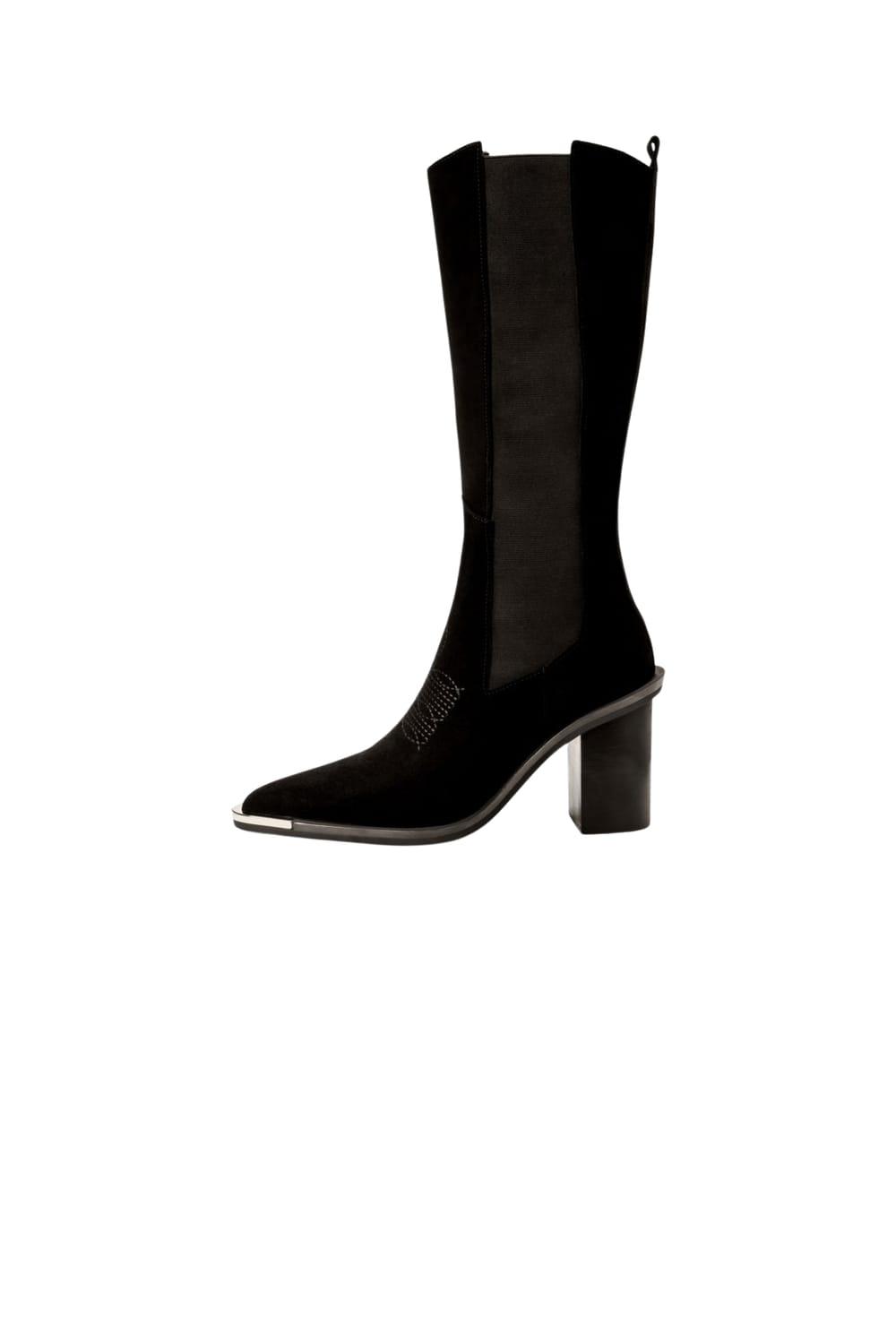 JL Twins-Tall Conwell Boots Black-Bot-6-milagron.live