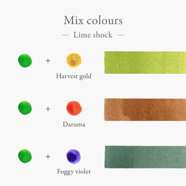 Kakimori Inkstand Colour Karıştırabilir Dolma Kalem Mürekkebi 35 Ml - Lime Shock