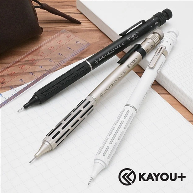 Kayou Plus Aimvision Pro Teknik Çizim Mekanik Kurşun Kalem Titanium Gold Kamp-Aipgd