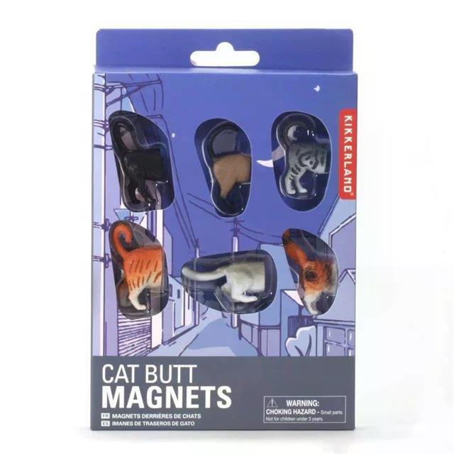 Kikkerland Funny Cat Butt Kedi Poposu Magnet Seti