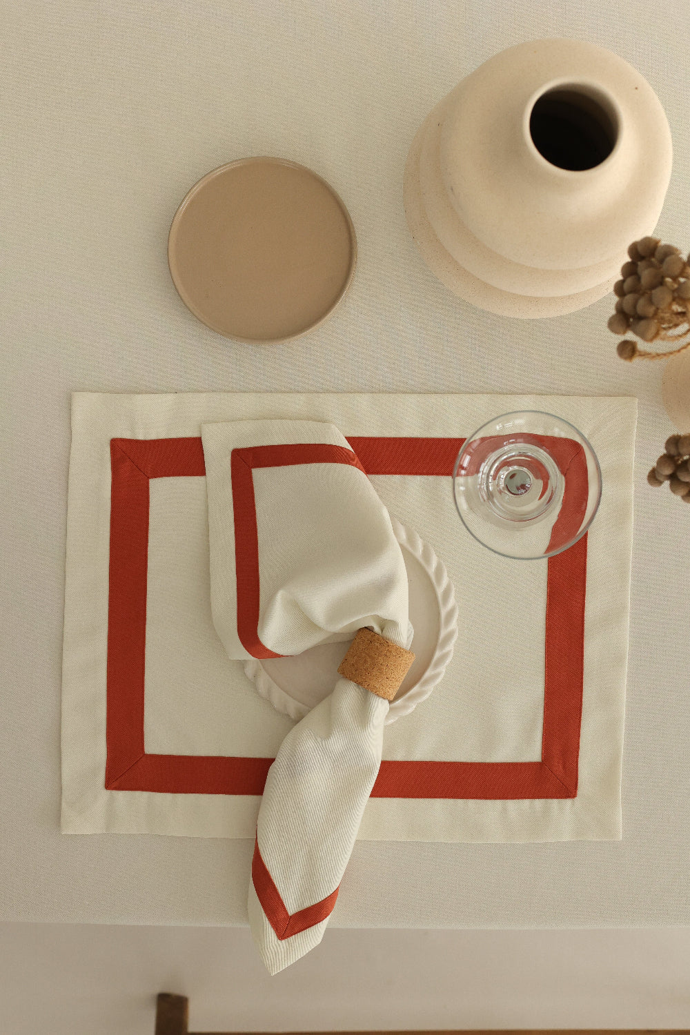 Km Home Collection-2'li Set Maison Peçete-Sunum Aksesuarları-1-milagron.live