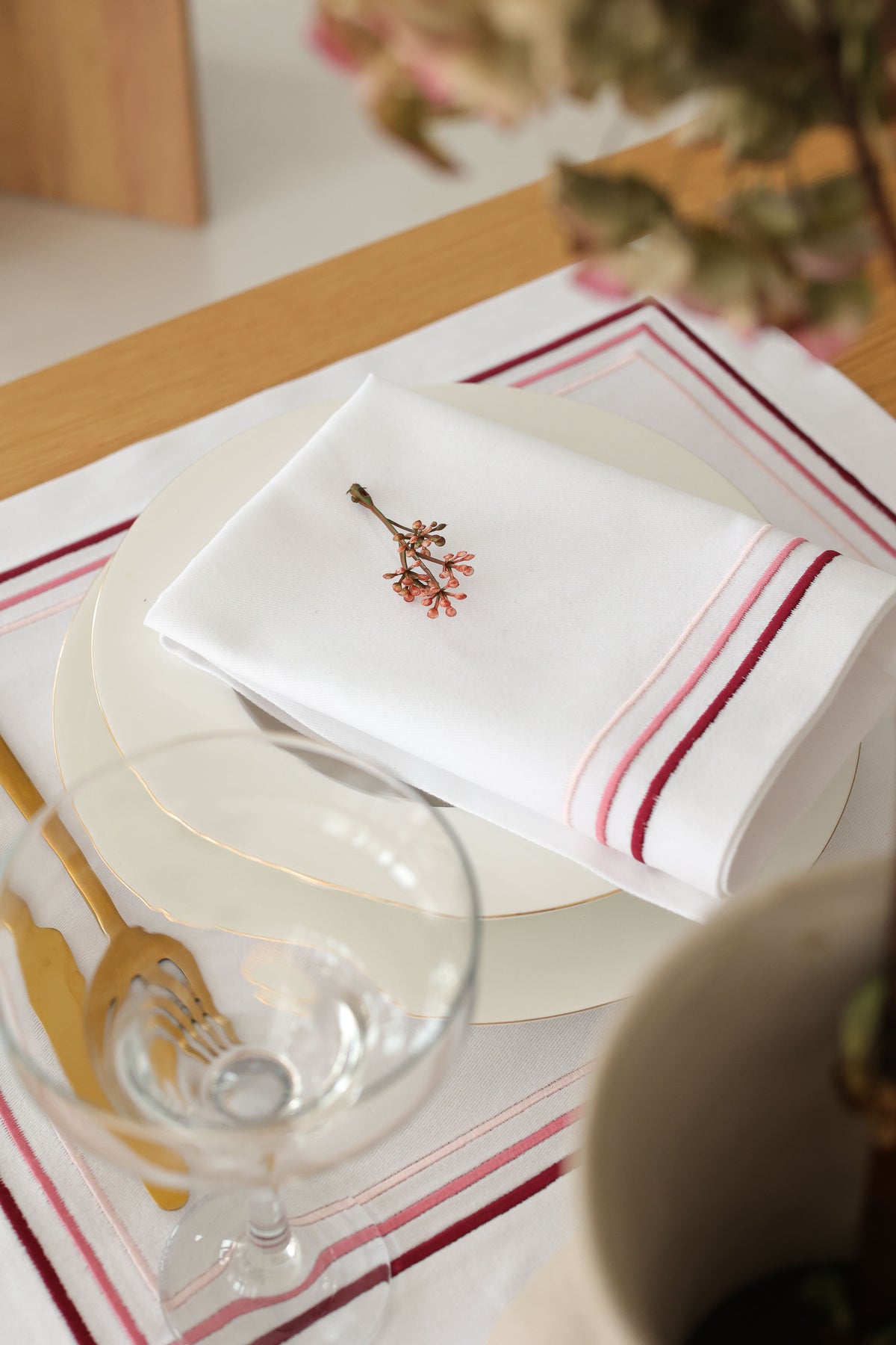 Km Home Collection-2'li Set Rosé Amerikan Servis-Sunum Aksesuarları-2-milagron.live