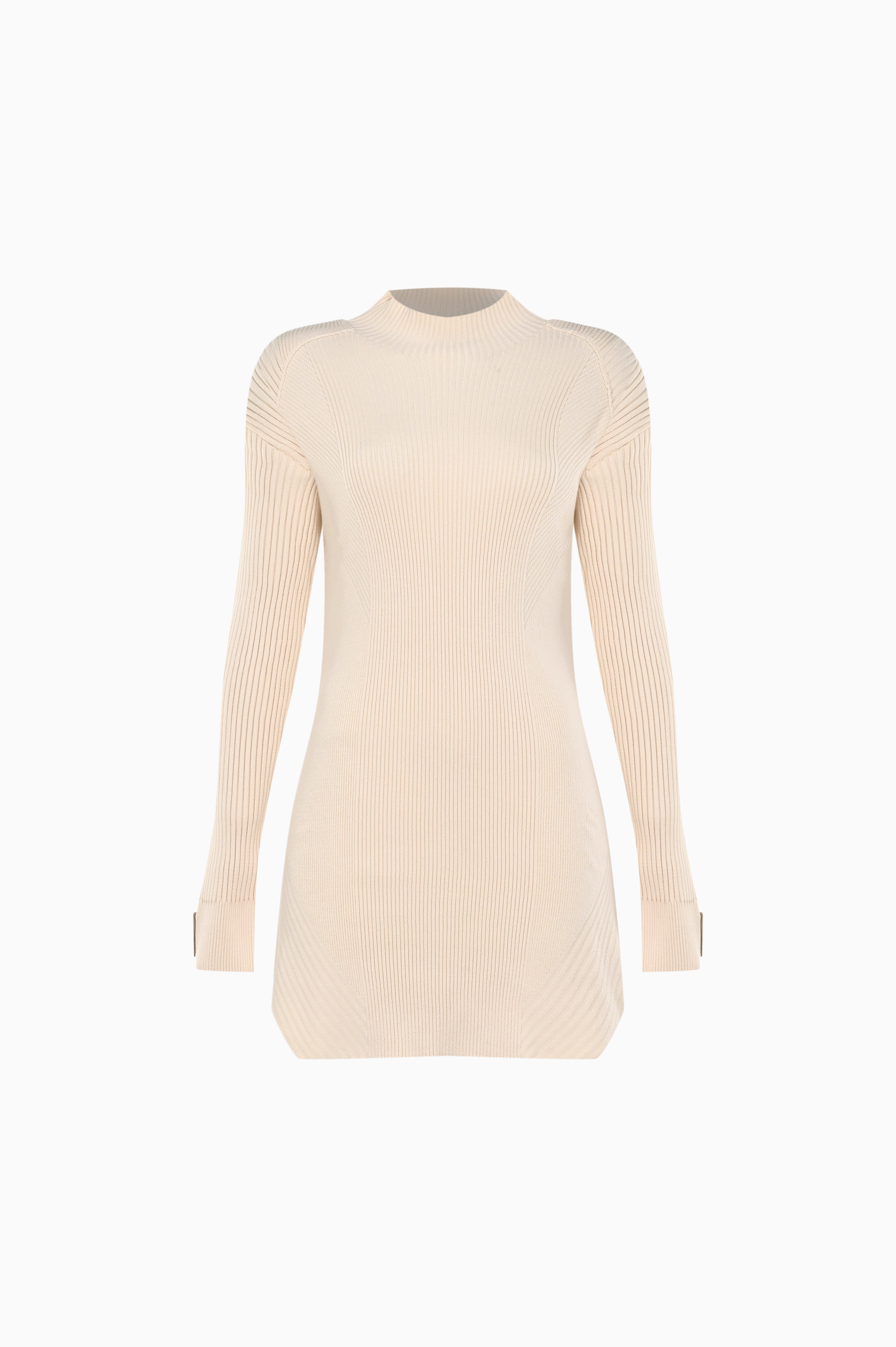 Kntlgy-Infinity Knit Bej Midi Elbise-Elbise-1-milagron.live
