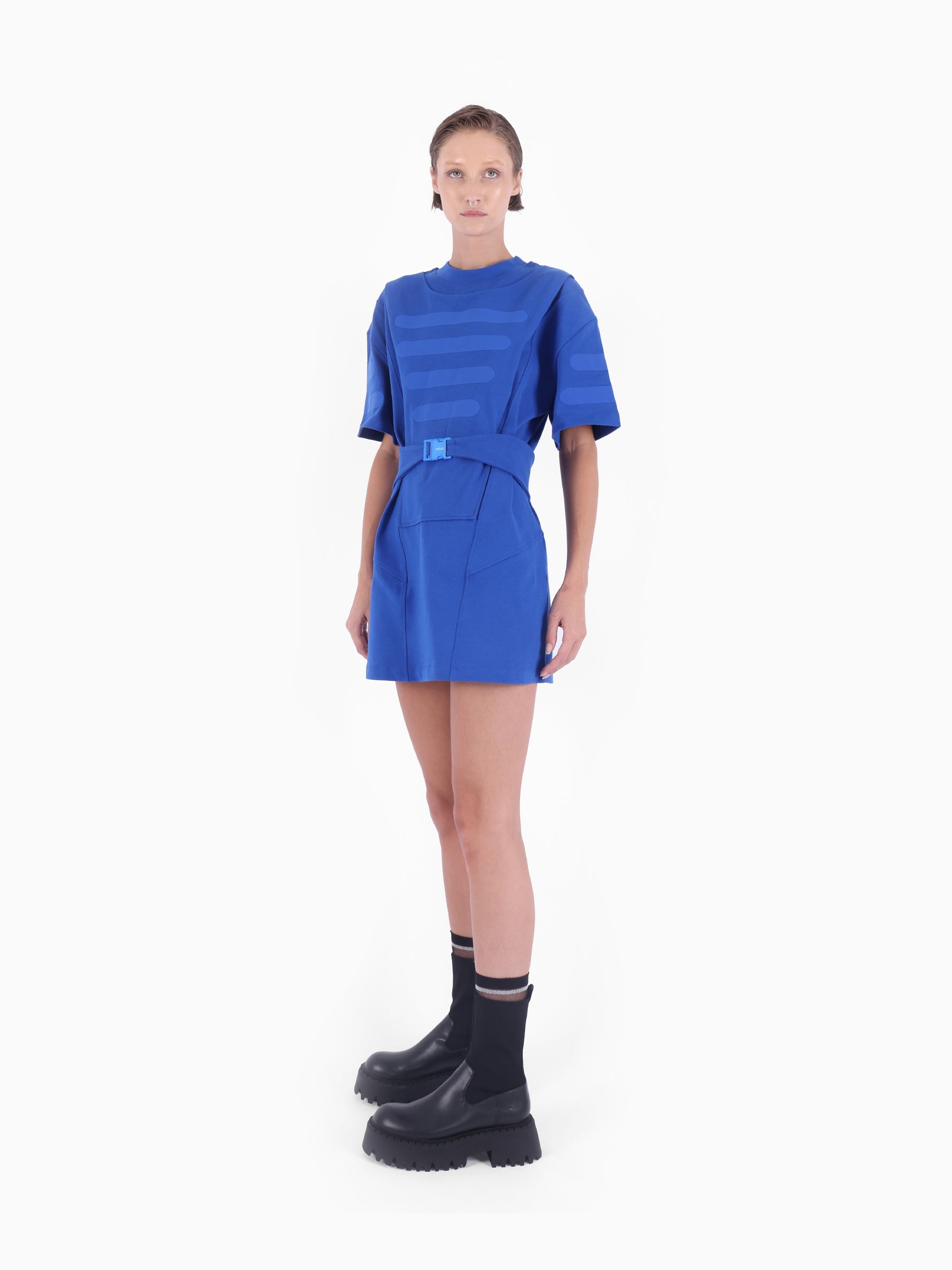 Kntlgy-Mavi Sweatshirt Elbise-Elbise-2-milagron.live